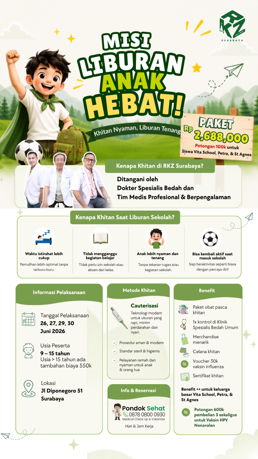 Promo Khitan 2026 - Misi Liburan Anak Hebat