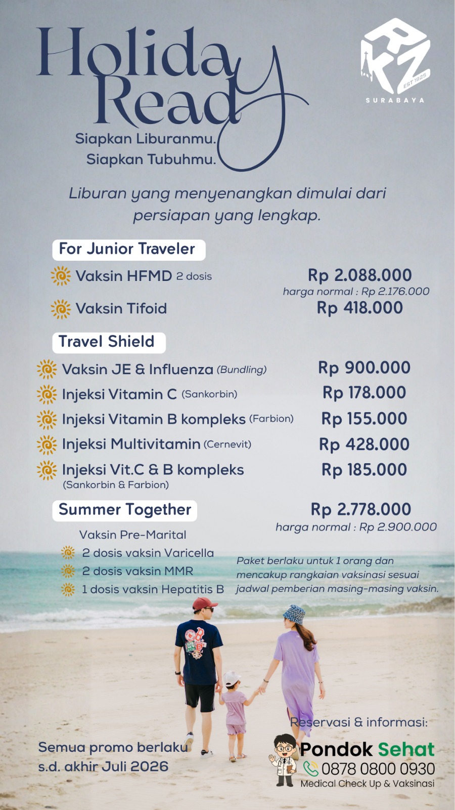 Promo Vaksin & Vitamin Periode Juni - Juli 2026 - Holiday Ready