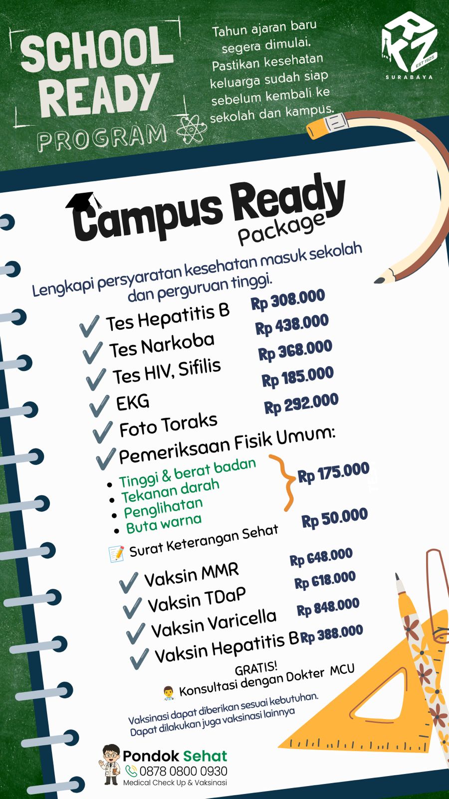 Program School Ready - Paket Vitamin & vaksin