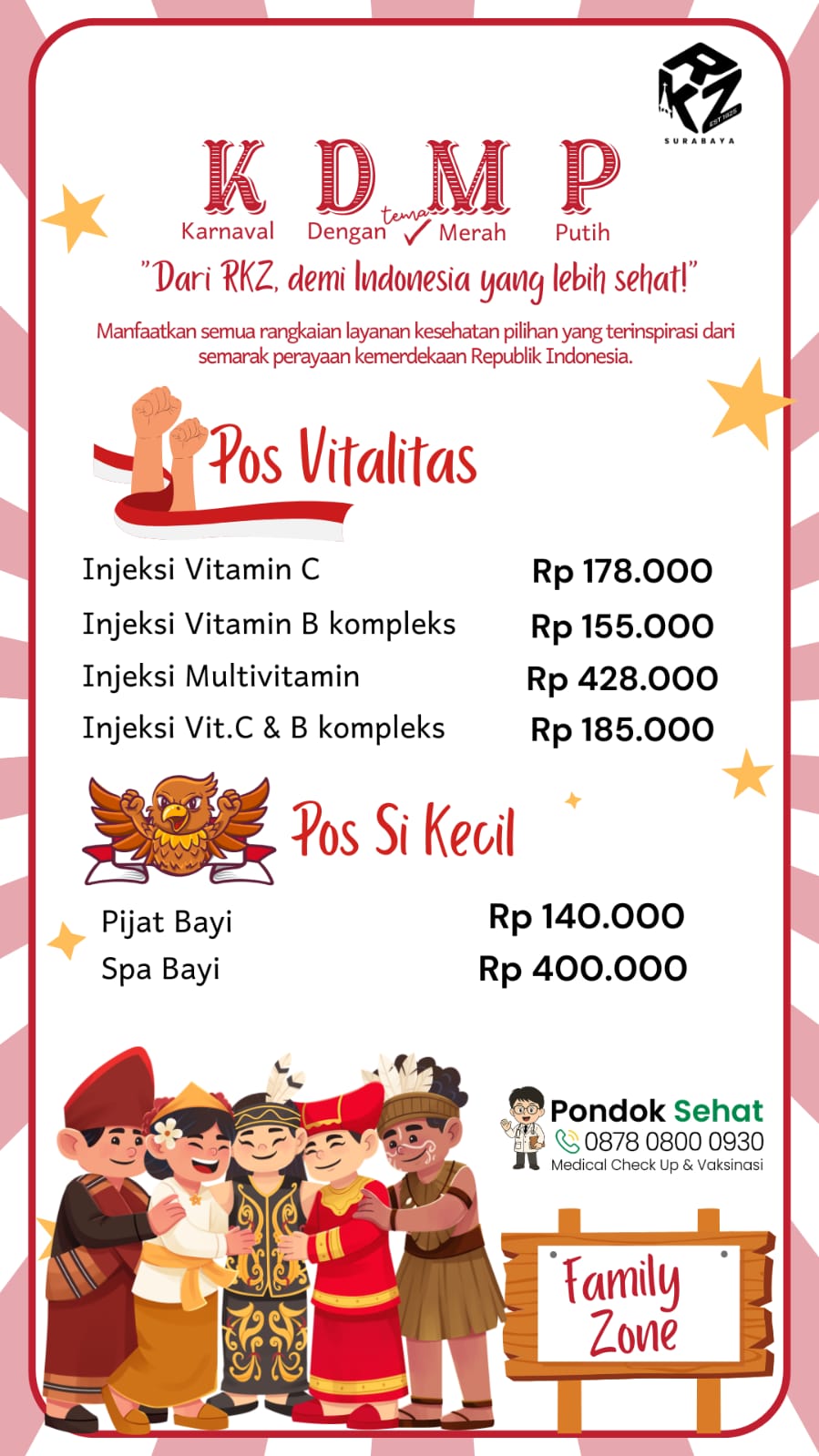 Promo Karnaval Dengan Merah Putih - Vitamin, Baby Spa, Pijat Bayi