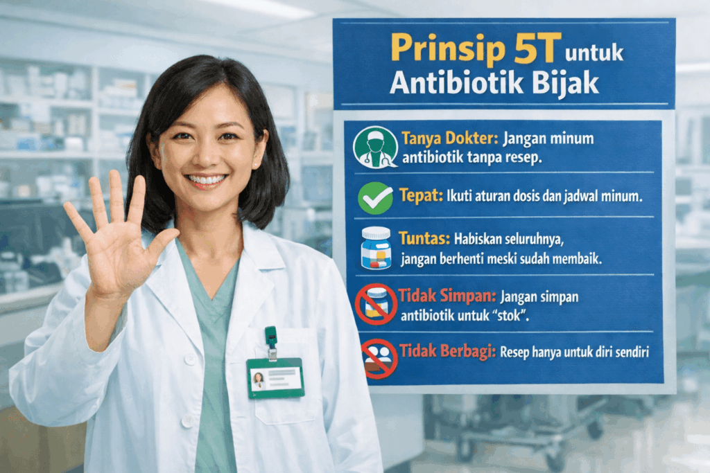 Prinsip 5T penggunaan antibiotik bijak untuk cegah resistensi antibiotik